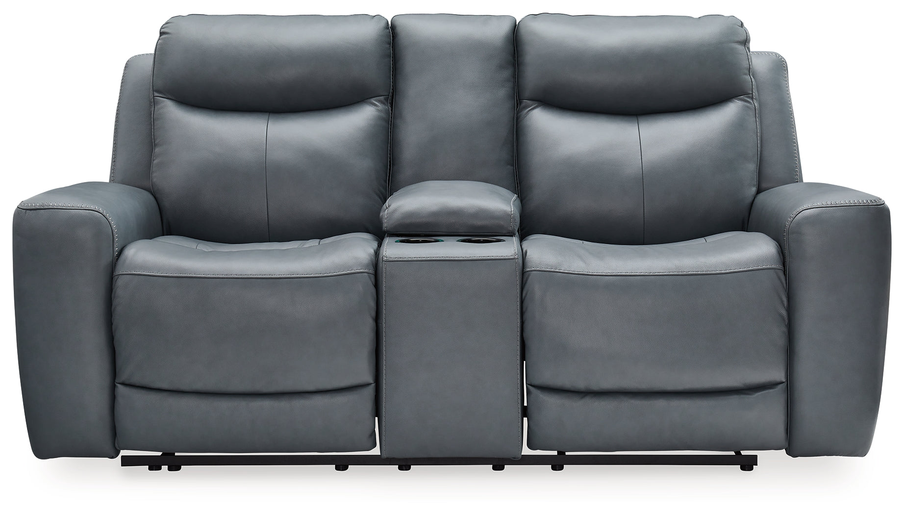 Mindanao Steel Power Reclining Loveseat with Console - U5950418 - Bien Home Furniture &amp; Electronics