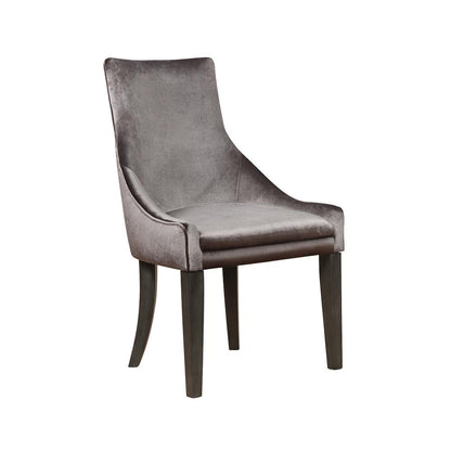 Mindy Gray Upholstered Demi Wing Chairs, Set of 2 - 121714 - Bien Home Furniture &amp; Electronics