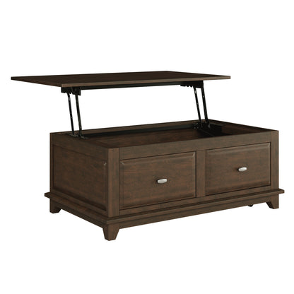 Minot Brown Cherry Lift Top Cocktail Table - 3621-30 - Bien Home Furniture &amp; Electronics