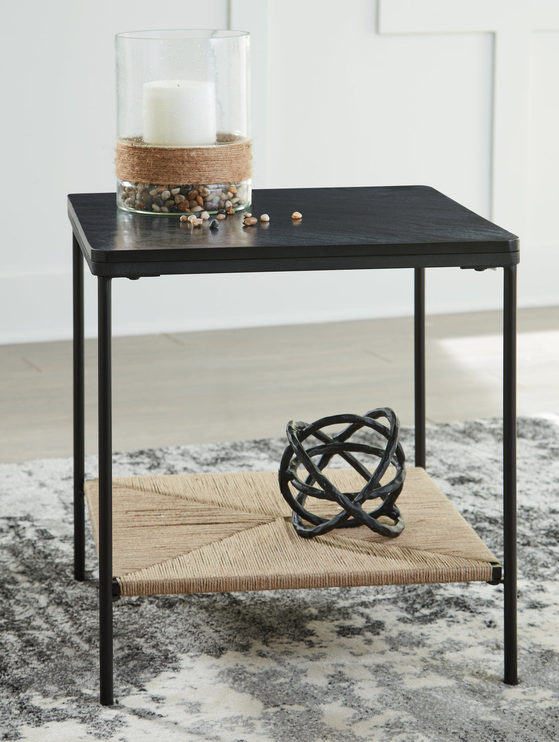 Minrich Black/Natural Accent Table - A4000591 - Bien Home Furniture &amp; Electronics