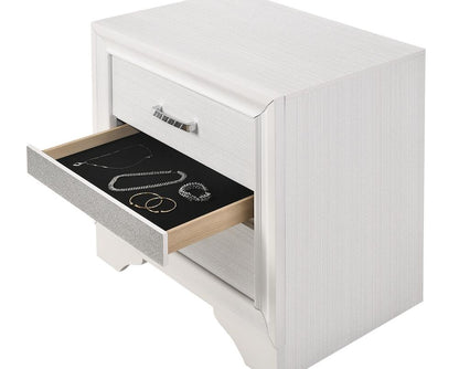Miranda 2-Drawer Nightstand Tray White - 205112 - Bien Home Furniture &amp; Electronics