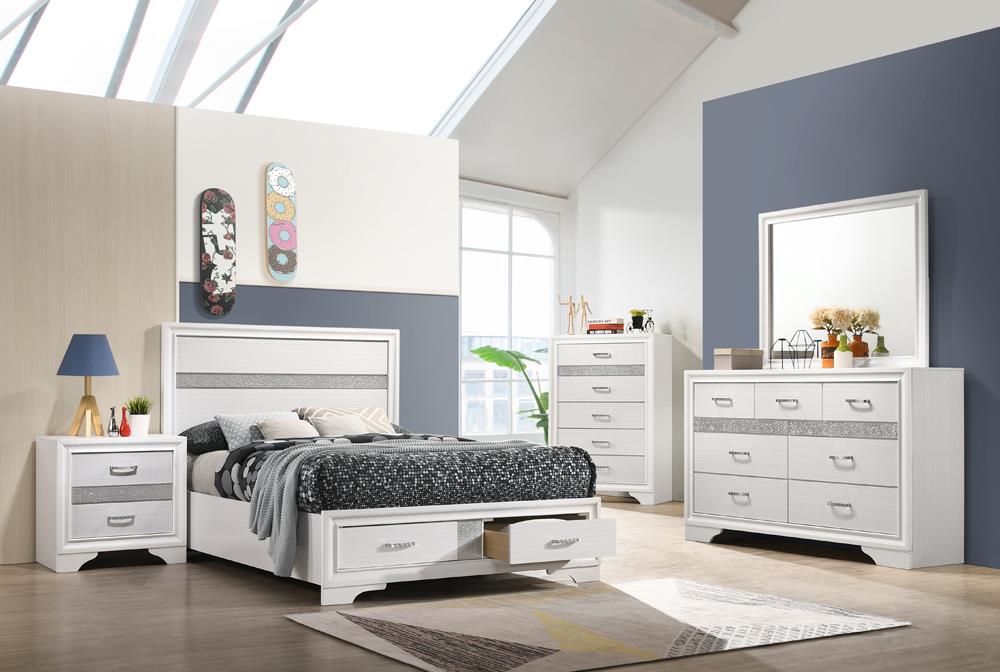 Miranda 4-Piece Full Storage Bedroom Set White - 205111F-S4 - Bien Home Furniture &amp; Electronics