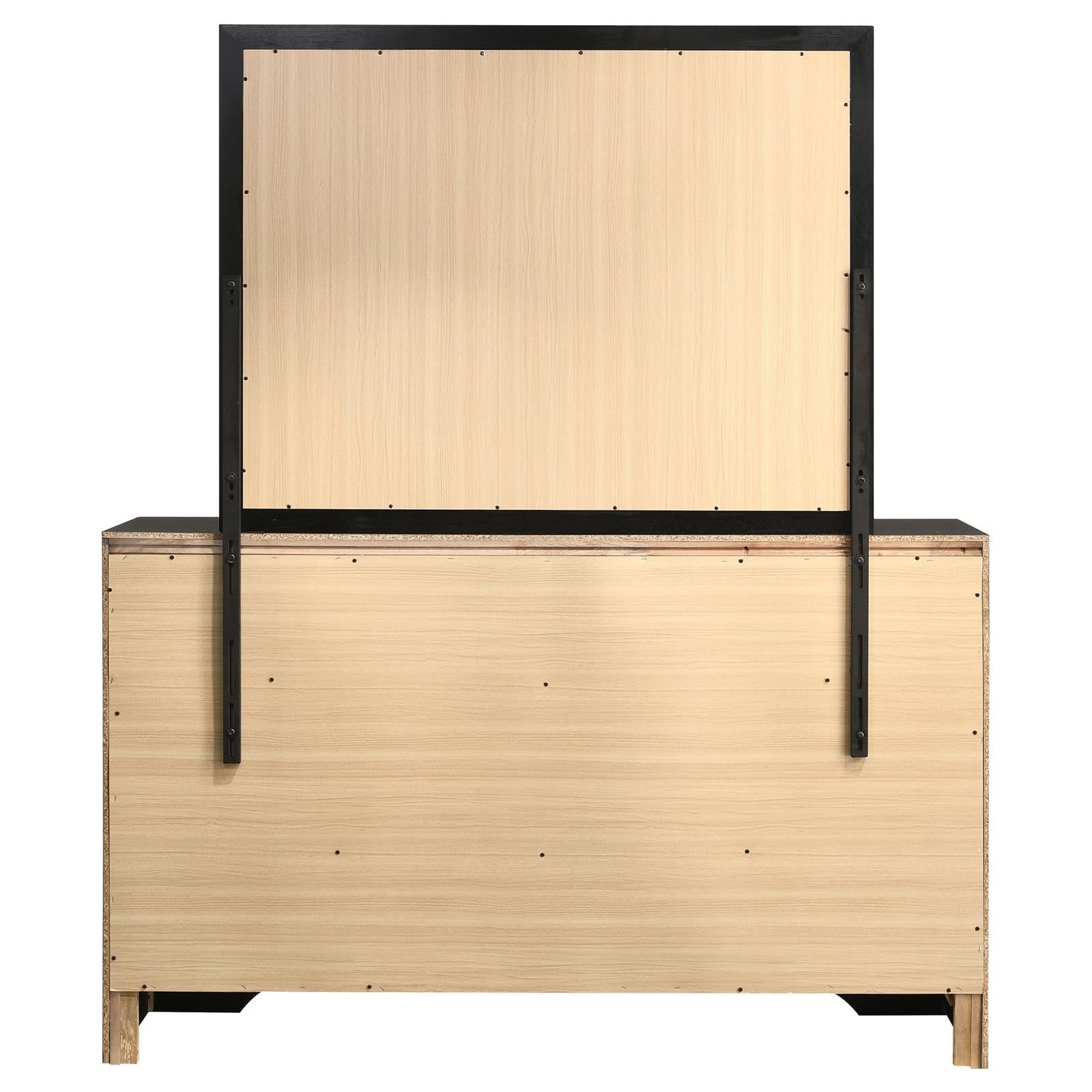 Miranda 7-drawer Dresser with Mirror Black and Rhinestone - 206363M - Bien Home Furniture &amp; Electronics