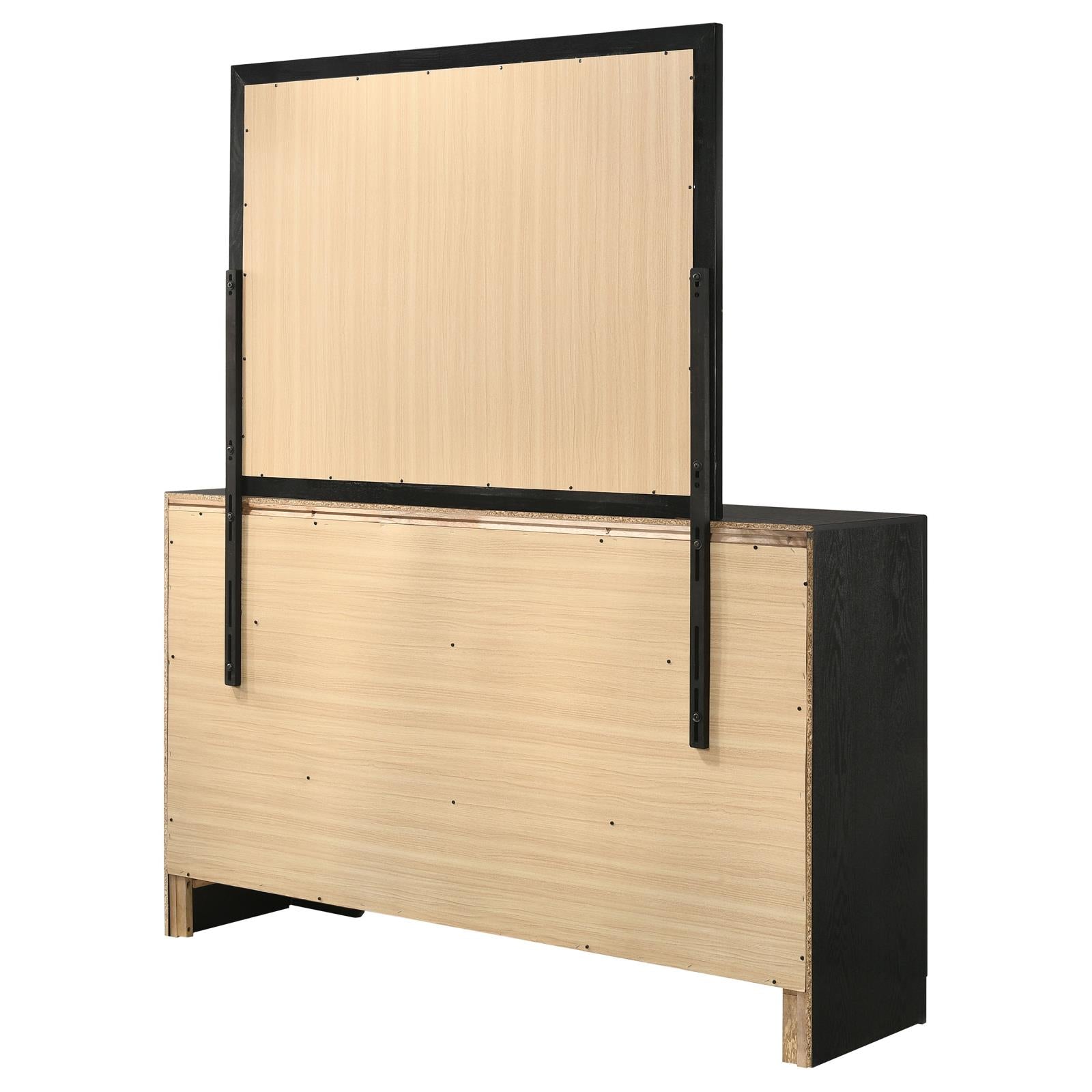 Miranda 7-drawer Dresser with Mirror Black and Rhinestone - 206363M - Bien Home Furniture &amp; Electronics