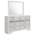 Miranda 7-drawer Dresser with Mirror White and Rhinestone - 205113M - Bien Home Furniture & Electronics
