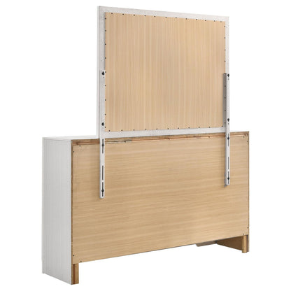Miranda 7-drawer Dresser with Mirror White and Rhinestone - 205113M - Bien Home Furniture &amp; Electronics
