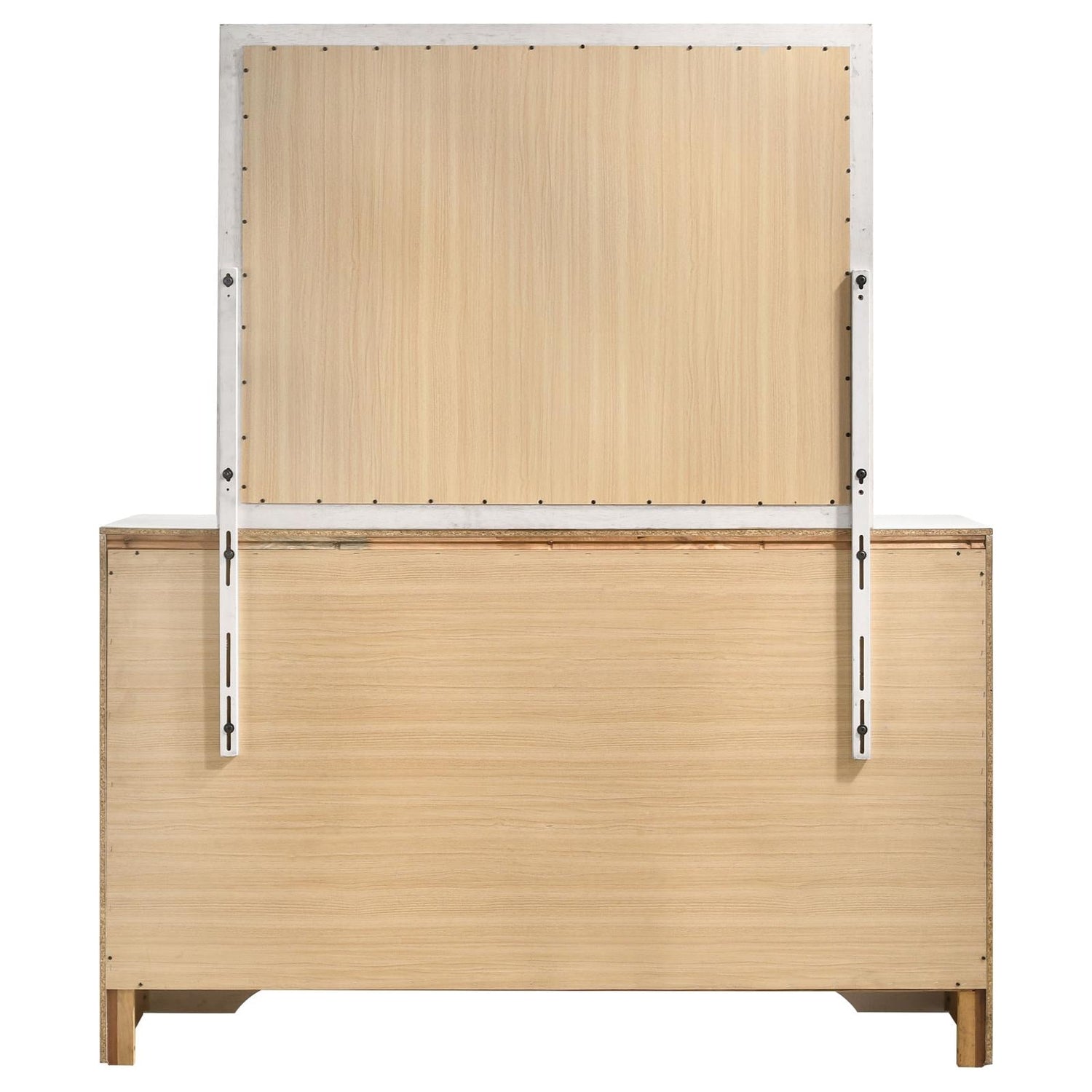 Miranda 7-drawer Dresser with Mirror White and Rhinestone - 205113M - Bien Home Furniture &amp; Electronics
