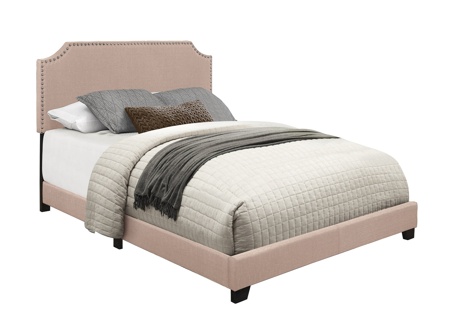 Miranda Beige Full Upholstered Bed - SH235FBGE-1 - Bien Home Furniture &amp; Electronics