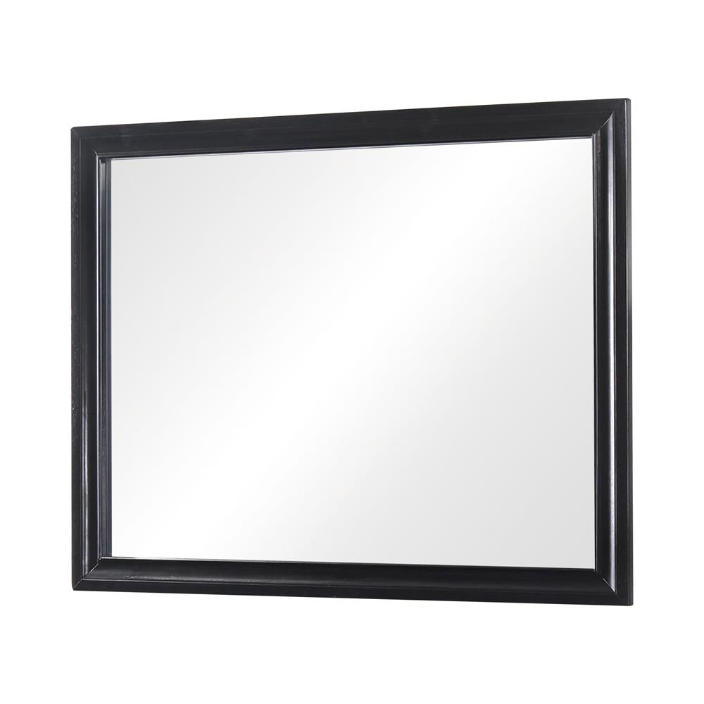 Miranda Black Rectangular Mirror - 206364 - Bien Home Furniture &amp; Electronics