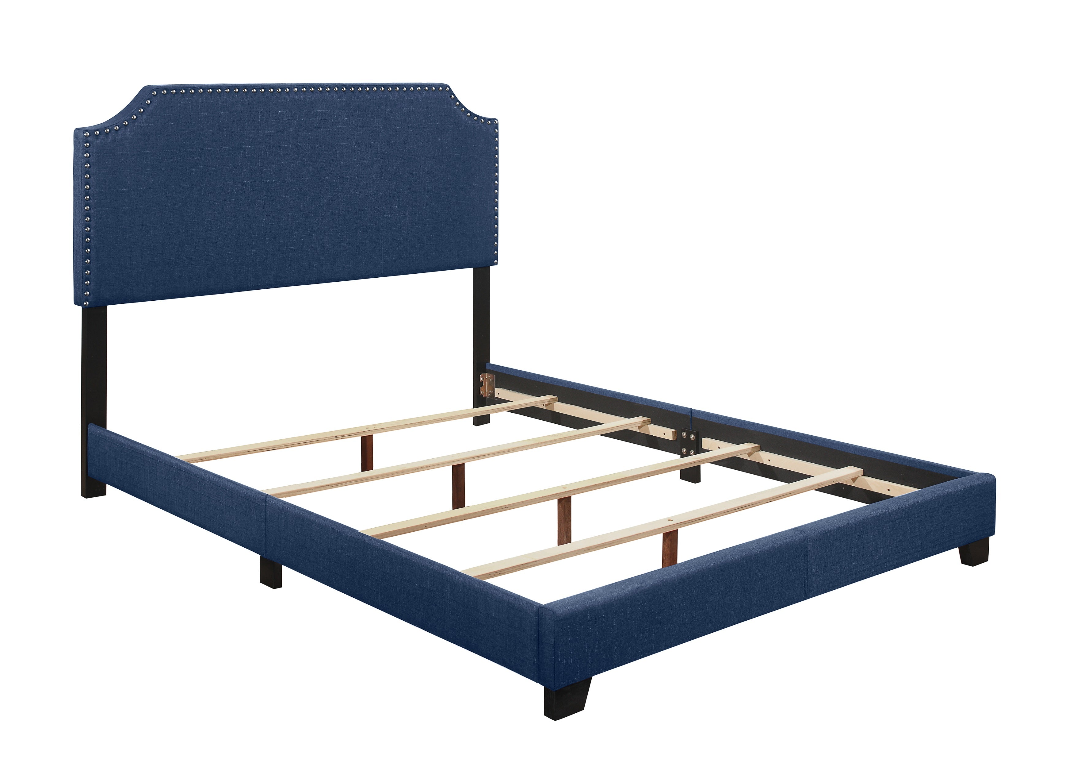 Miranda Blue King Upholstered Bed - SH235KBLU-1 - Bien Home Furniture &amp; Electronics