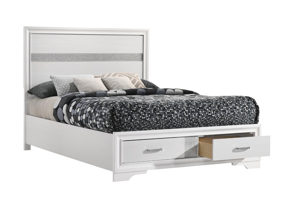 Miranda Full Storage Bed White - 205111F - Bien Home Furniture &amp; Electronics