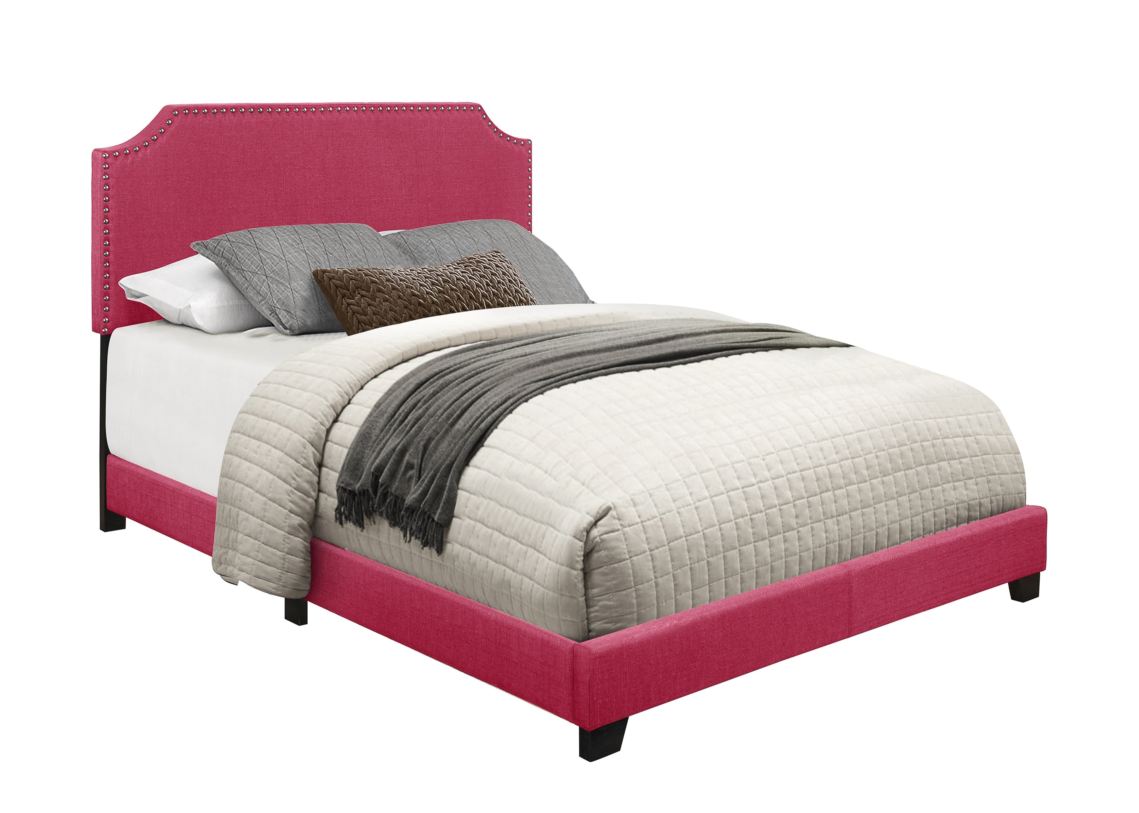 Miranda Pink Full Upholstered Bed - SH235FPNK-1 - Bien Home Furniture &amp; Electronics