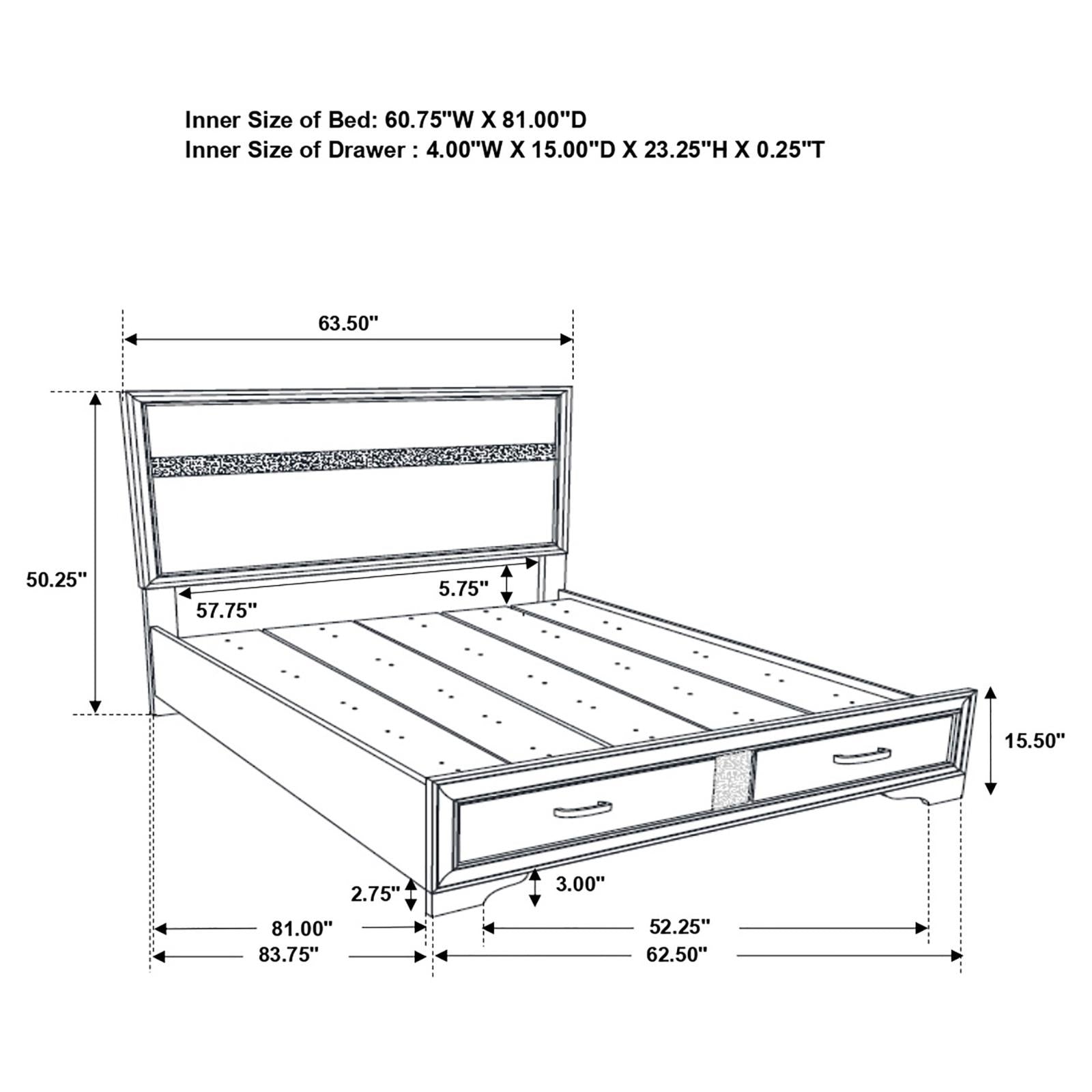 Miranda Platform Storage Bedroom Set - 206361Q-S5 - Bien Home Furniture &amp; Electronics