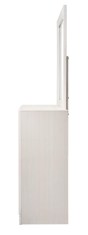 Miranda White Rectangular Mirror - 205114 - Bien Home Furniture &amp; Electronics