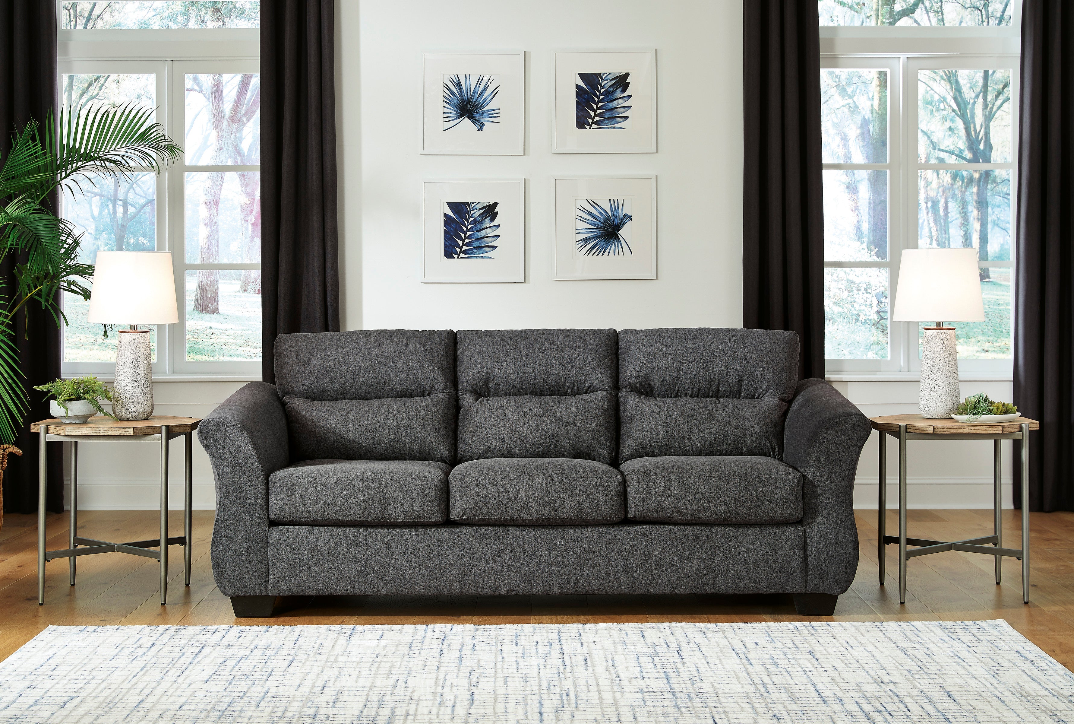 Miravel Gunmetal Living Room Set - SET | 4620438 | 4620435 - Bien Home Furniture &amp; Electronics