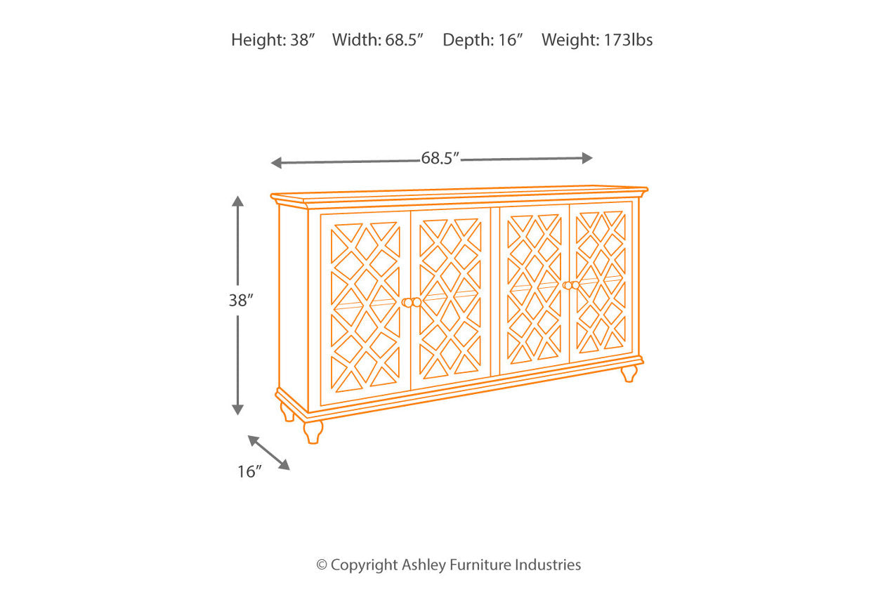Mirimyn Antique Teal Accent Cabinet - T505-762 - Bien Home Furniture &amp; Electronics