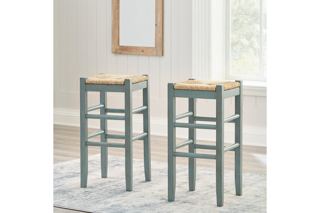 Mirimyn Teal Bar Height Barstool, Set of 2 - D508-330 - Bien Home Furniture & Electronics