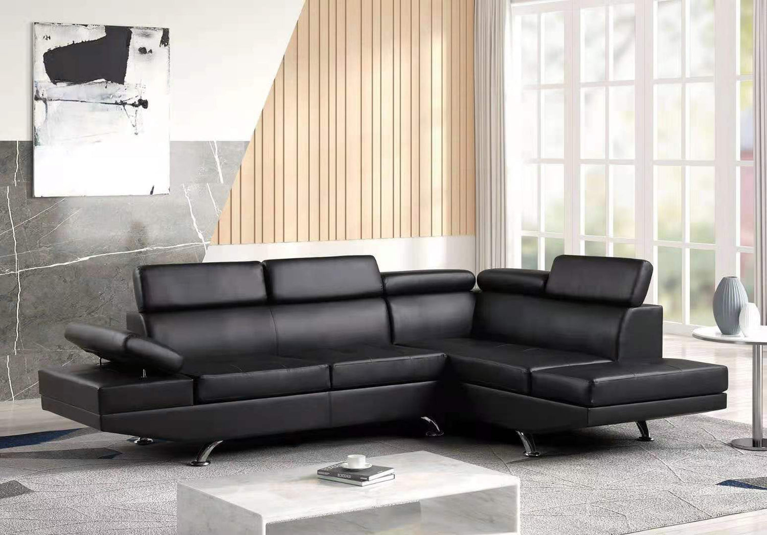 Moderno - Sectional (White) - Moderno - White - Bien Home Furniture &amp; Electronics
