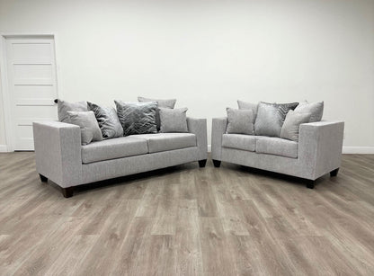 Monroe Dove Sofa &amp; Loveseat - 110-Dove 2PC - Bien Home Furniture &amp; Electronics