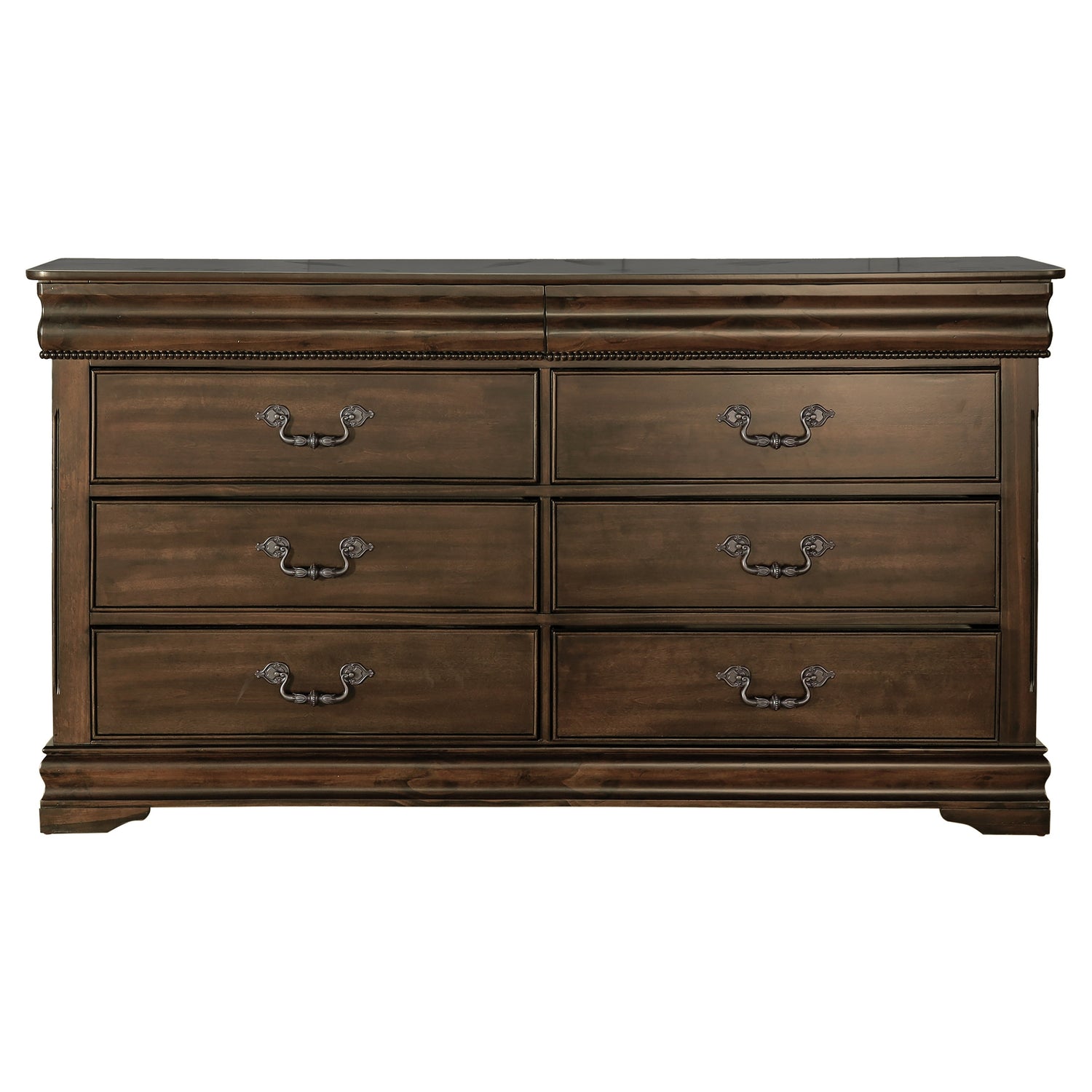 Mont Belvieu Dark Cherry Dresser, Two Hidden Drawers - 1869-5 - Bien Home Furniture &amp; Electronics