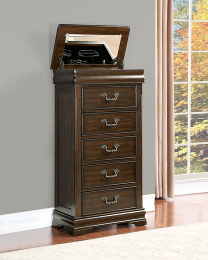 Mont Belvieu Dark Cherry Lift Top Lingerie Chest - 1869-12 - Bien Home Furniture &amp; Electronics