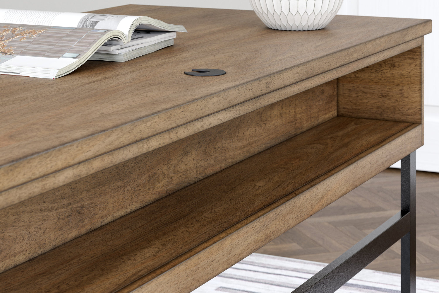 Montia Light Brown 67" Home Office Desk - H632-44 - Bien Home Furniture &amp; Electronics