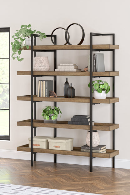 Montia Light Brown 76" Bookcase - H632-70 - Bien Home Furniture &amp; Electronics