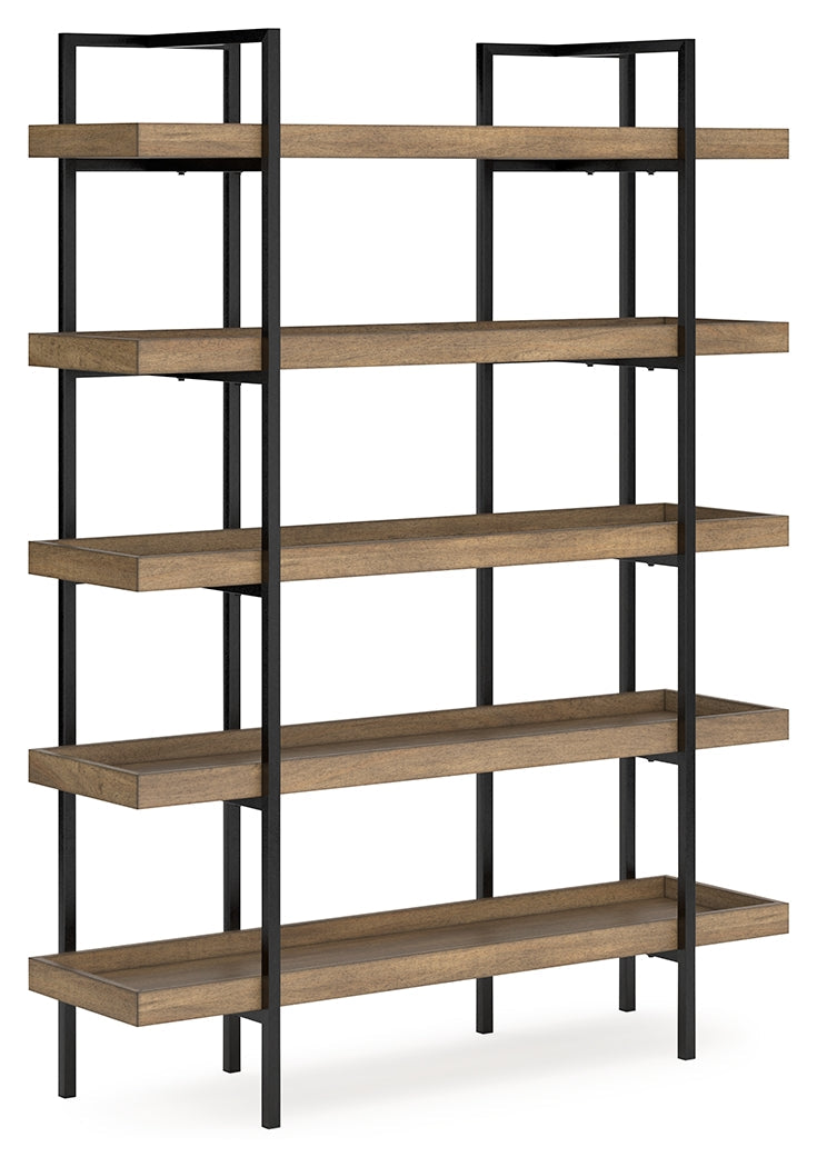 Montia Light Brown 76" Bookcase - H632-70 - Bien Home Furniture &amp; Electronics