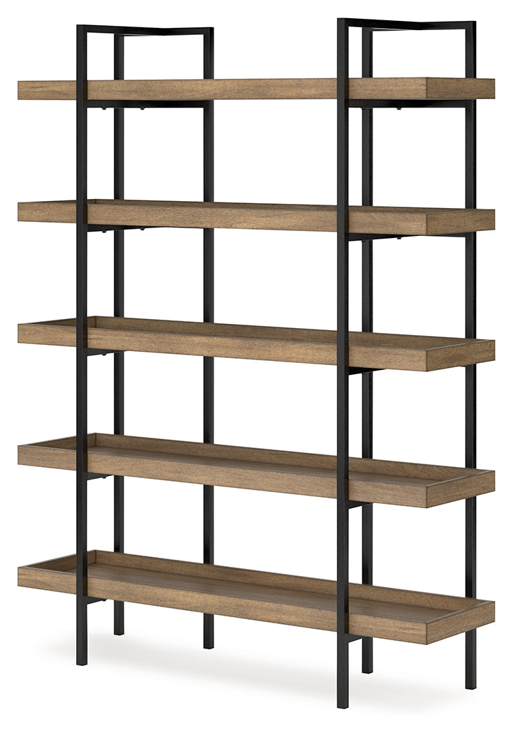 Montia Light Brown 76" Bookcase - H632-70 - Bien Home Furniture &amp; Electronics