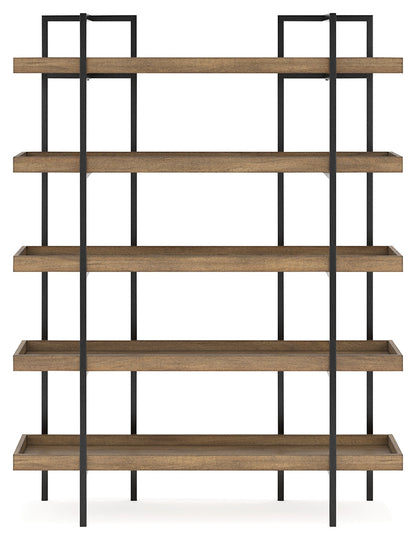 Montia Light Brown 76" Bookcase - H632-70 - Bien Home Furniture &amp; Electronics