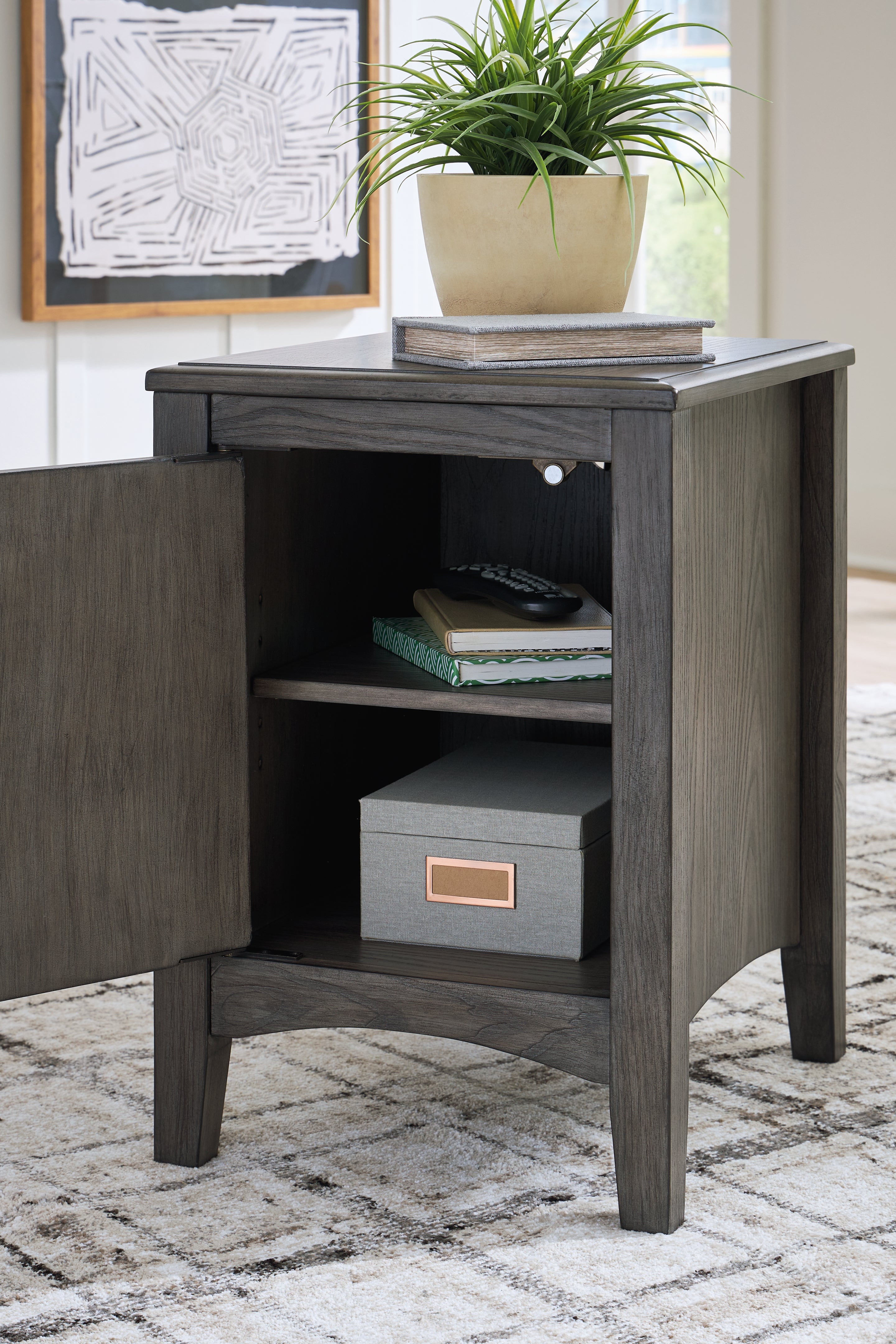 Montillan Grayish Brown Chairside End Table - T651-7 - Bien Home Furniture &amp; Electronics