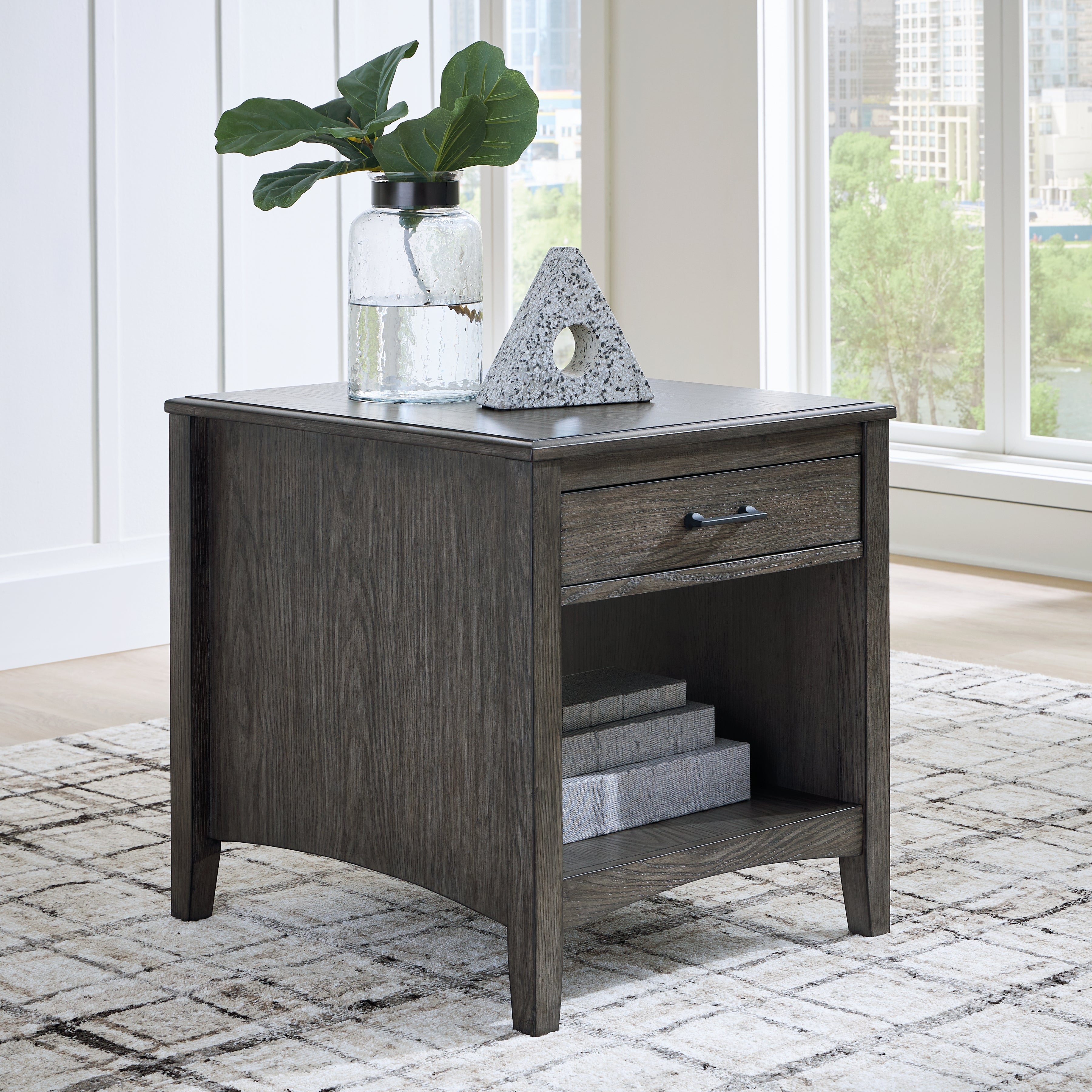 Montillan Grayish Brown End Table - T651-3 - Bien Home Furniture &amp; Electronics