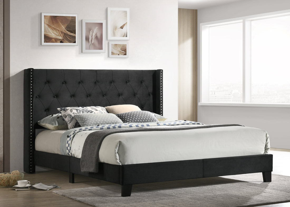 Moonstar Black Full Platform Bed - HH775 Black Full - Bien Home Furniture &amp; Electronics