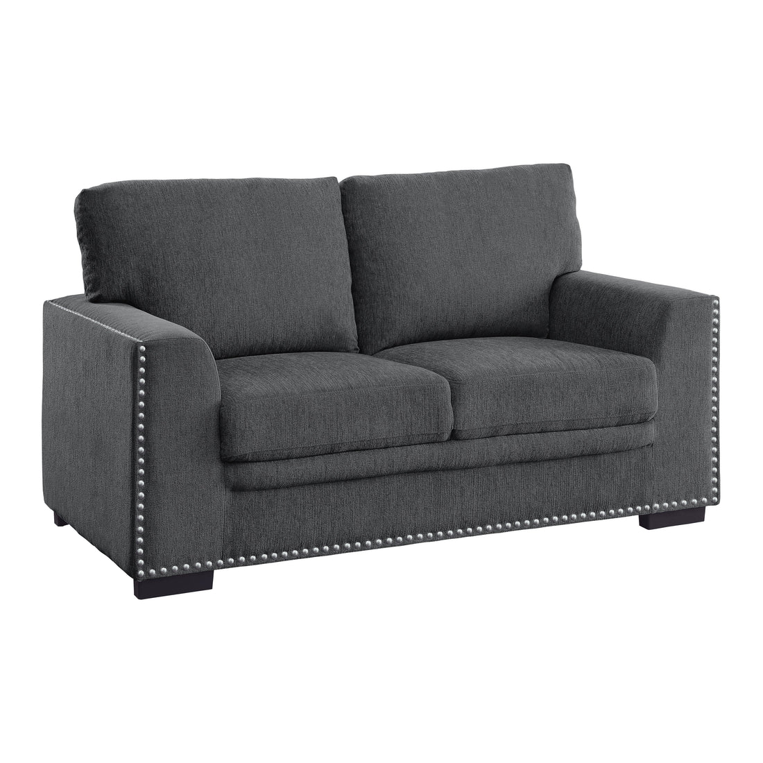 Morelia Charcoal Loveseat - 9468CC-2 - Bien Home Furniture &amp; Electronics