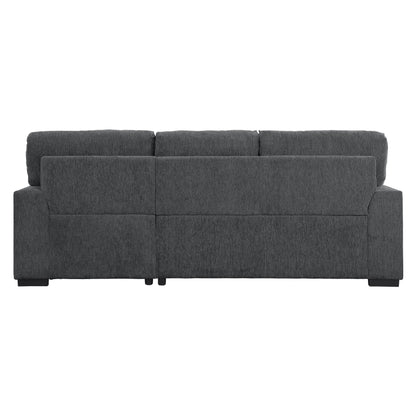 Morelia Charcoal RAF Storage Sleeper Sofa Chaise - 9468CC*2RC2L - Bien Home Furniture &amp; Electronics