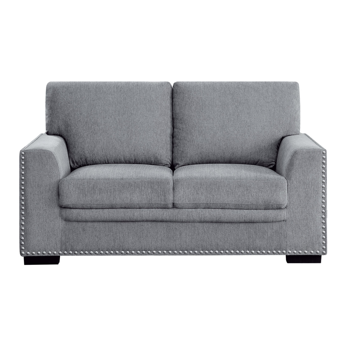 Morelia Dark Gray Loveseat - 9468DG-2 - Bien Home Furniture &amp; Electronics