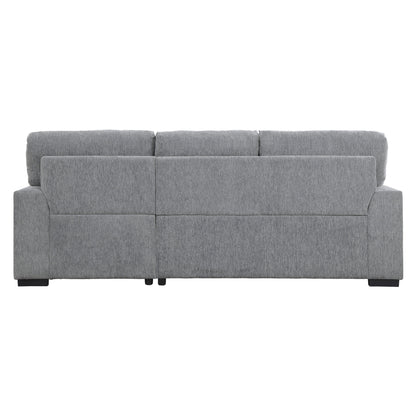Morelia Gray RAF Storage Sleeper Sofa Chaise - 9468DG*2RC2L - Bien Home Furniture &amp; Electronics
