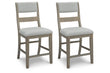 Moreshire Bisque Counter Height Chair, Set of 2 - D799-124 - Bien Home Furniture & Electronics