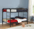 Morgan Black Full over Full Bunk Bed - 460056K - Bien Home Furniture & Electronics
