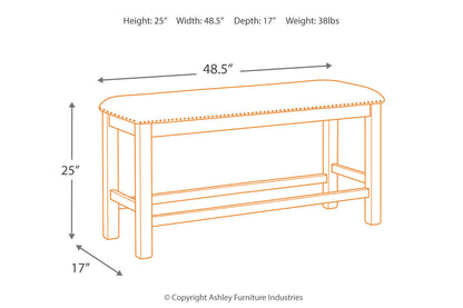Moriville Beige Counter Height Bench - D631-09 - Bien Home Furniture &amp; Electronics