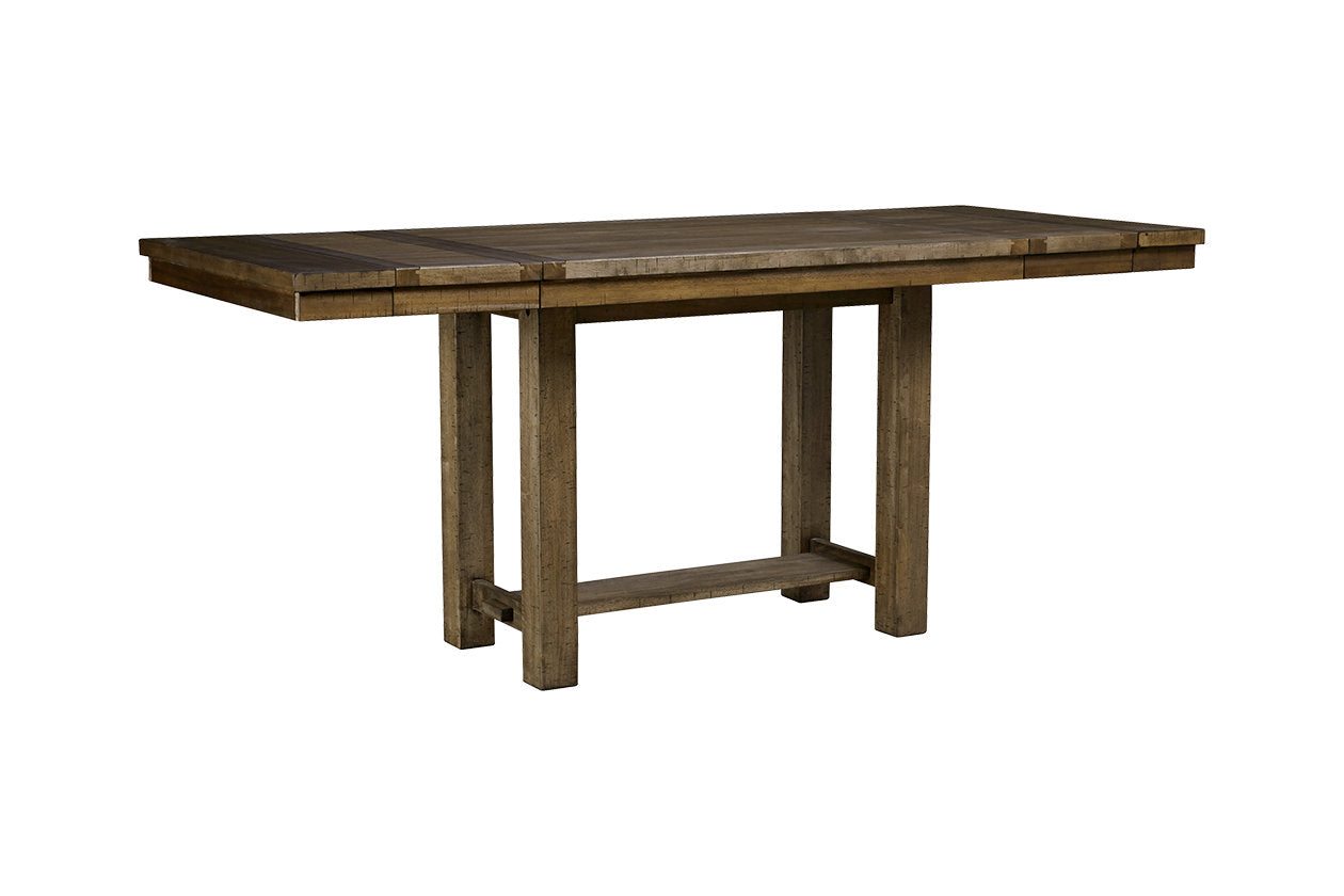 Moriville Grayish Brown Counter Height Dining Extension Table - D631-32 - Bien Home Furniture &amp; Electronics
