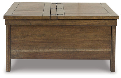 MORIVILLE Grayish Brown Lift-Top Coffee Table - T731-9 - Bien Home Furniture &amp; Electronics
