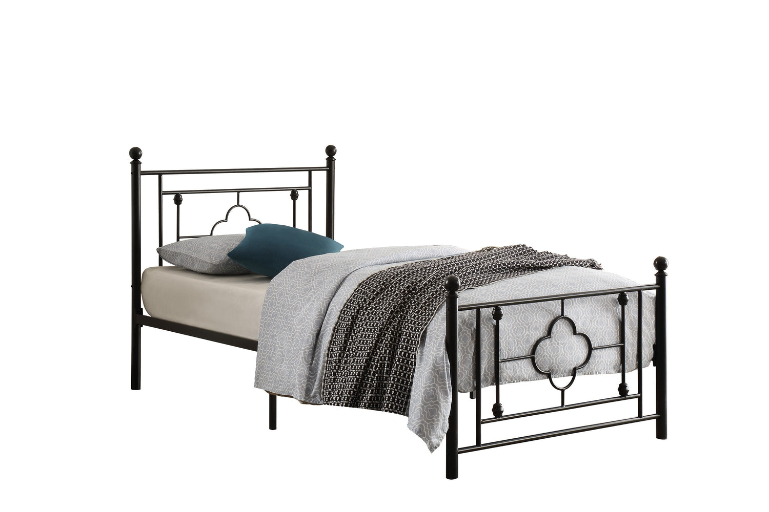 Morris Black Full Metal Platform Bed - 2051FBK-1 - Bien Home Furniture &amp; Electronics