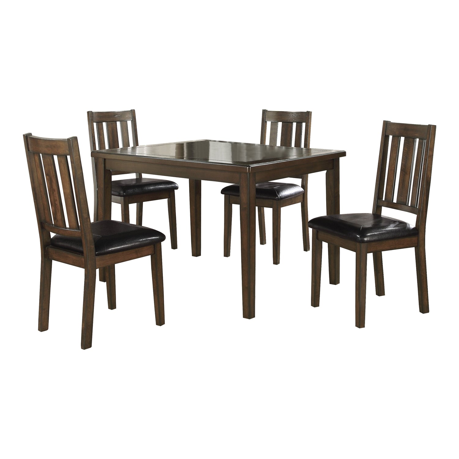 Mosely Brown Cherry 5-Piece Dining Set - 5103 - Bien Home Furniture &amp; Electronics