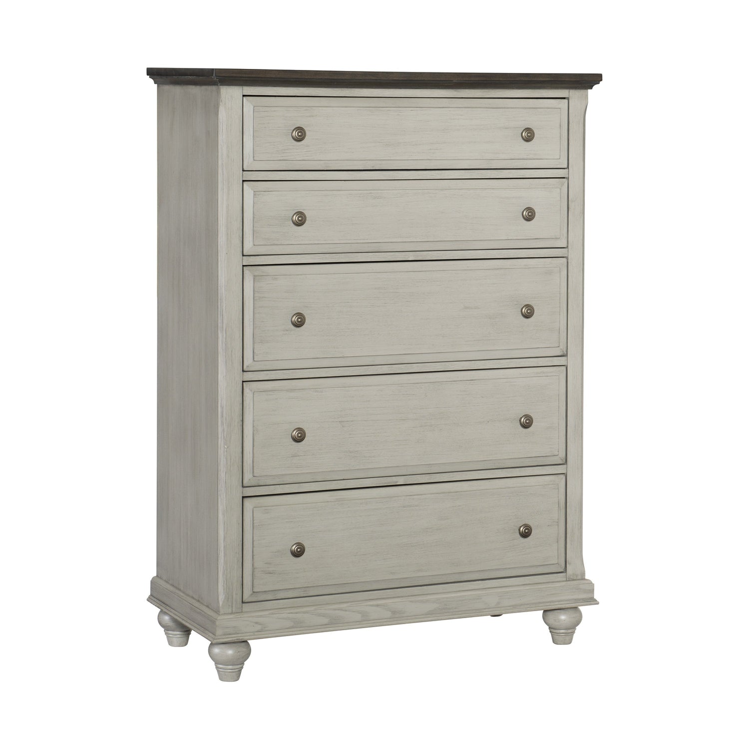 Mossbrook Dark Brown/Light Gray Chest - 1568-9 - Bien Home Furniture &amp; Electronics