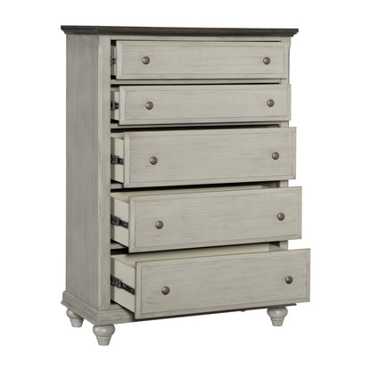 Mossbrook Dark Brown/Light Gray Chest - 1568-9 - Bien Home Furniture &amp; Electronics