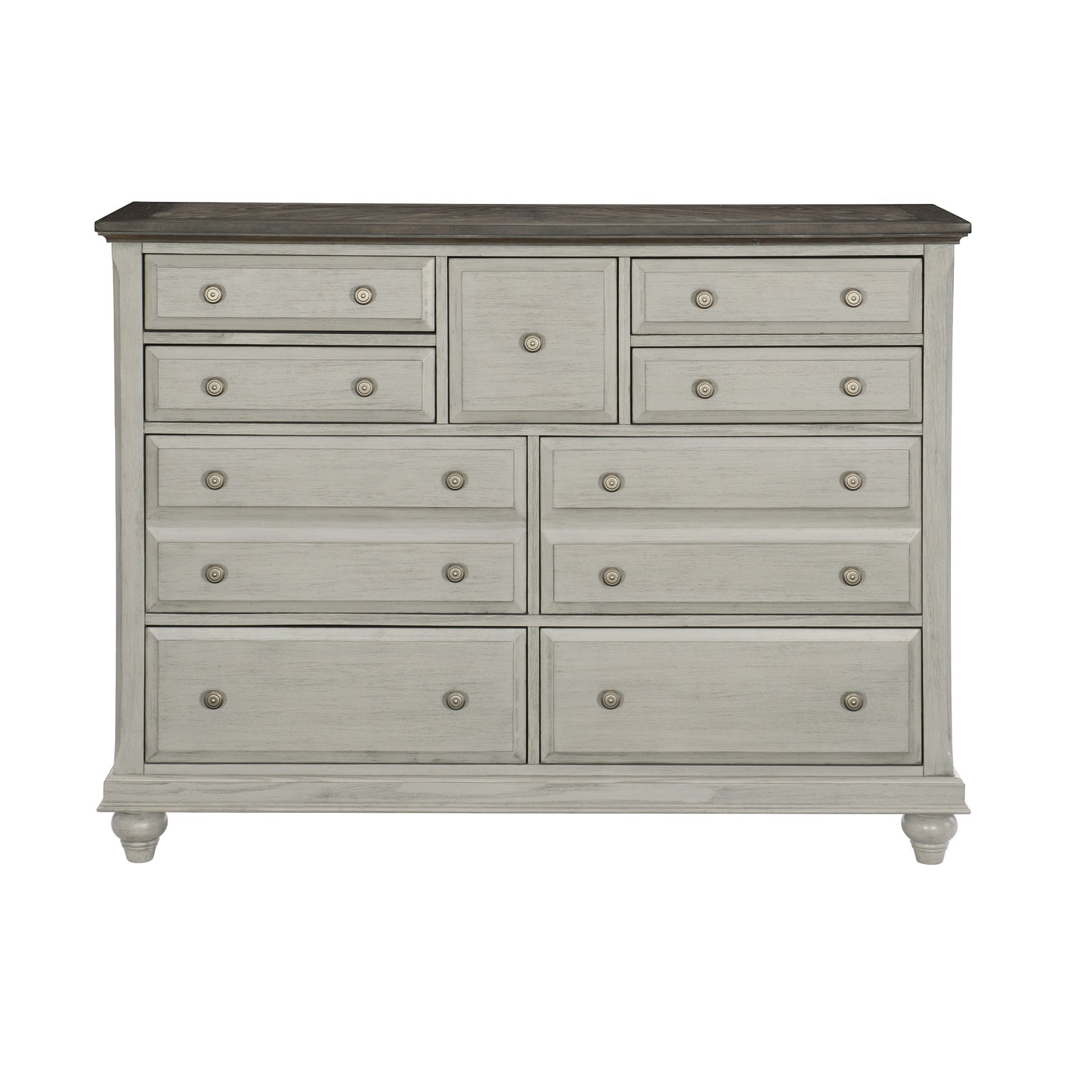 Mossbrook Dark Brown/Light Gray Dresser - 1568-5 - Bien Home Furniture &amp; Electronics