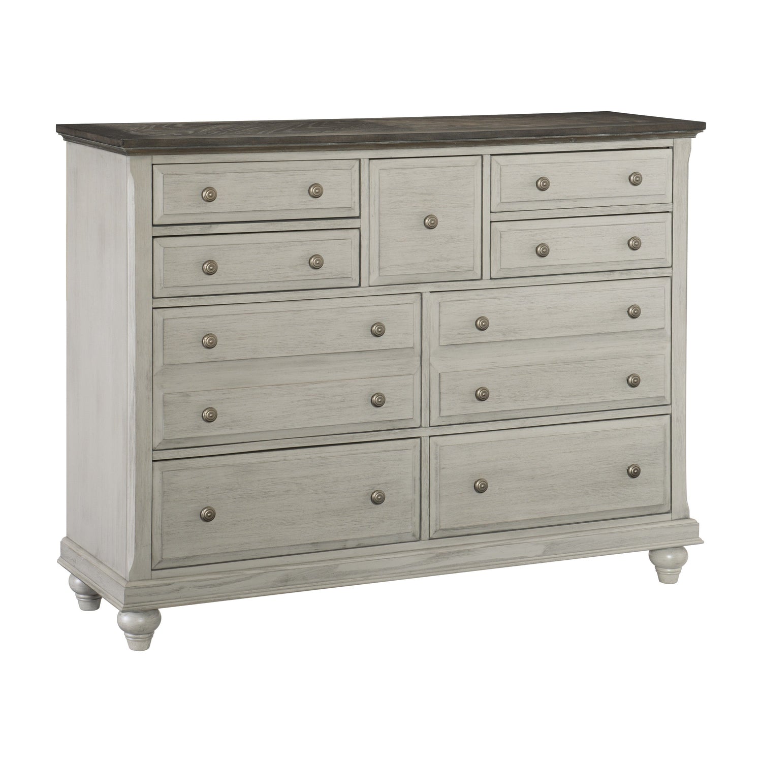 Mossbrook Dark Brown/Light Gray Dresser - 1568-5 - Bien Home Furniture &amp; Electronics