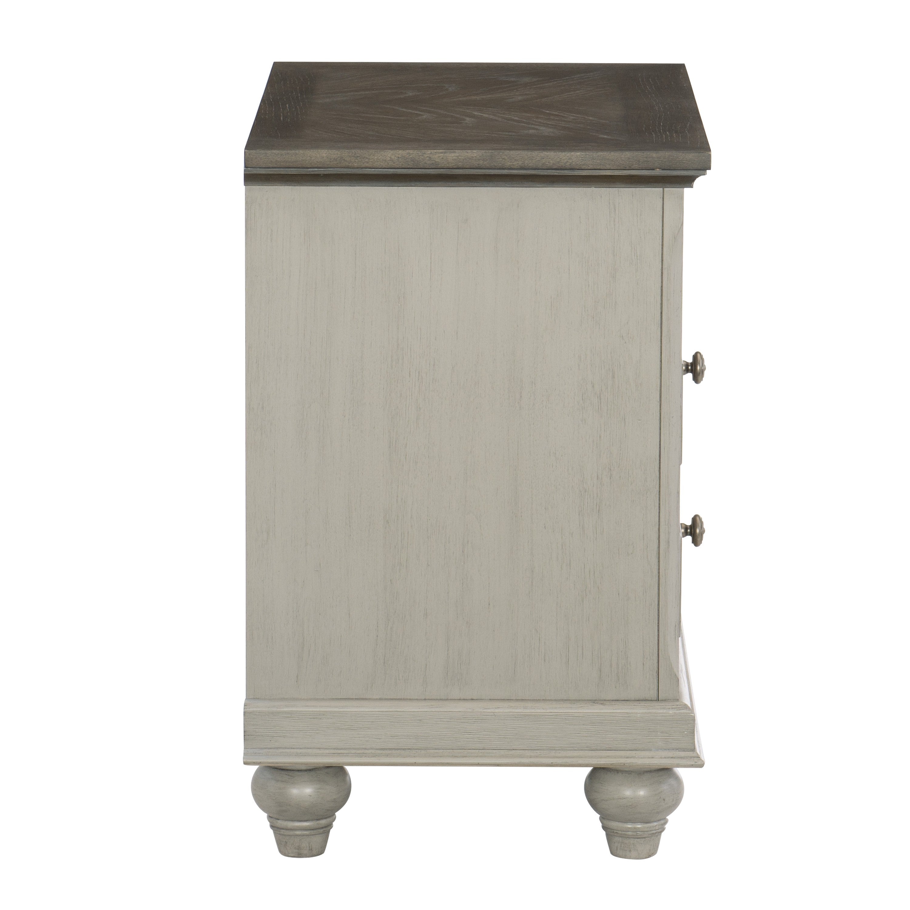 Mossbrook Dark Brown/Light Gray Night Stand - 1568-4 - Bien Home Furniture &amp; Electronics