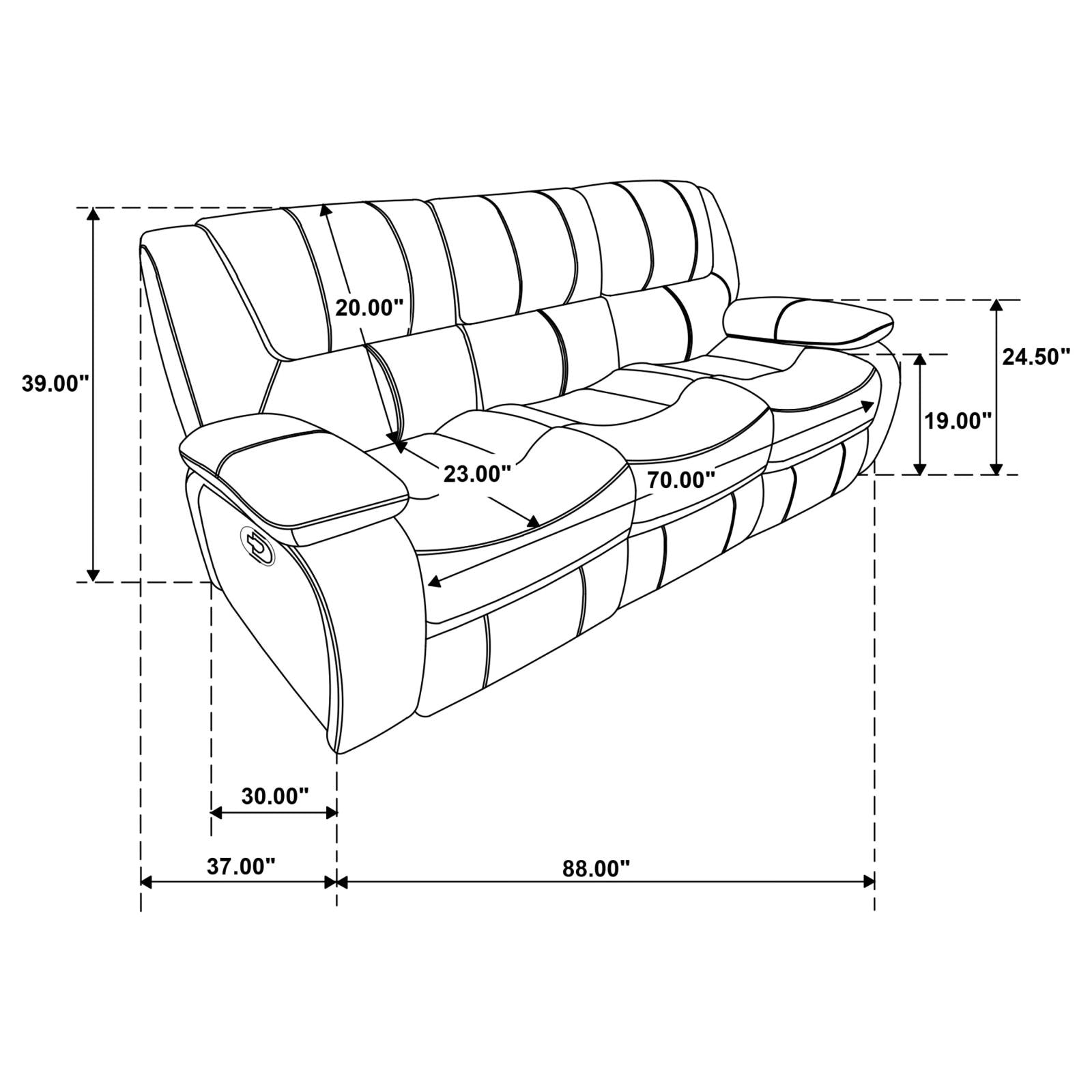 MOTION SOFA - 610241-S2 - Bien Home Furniture &amp; Electronics